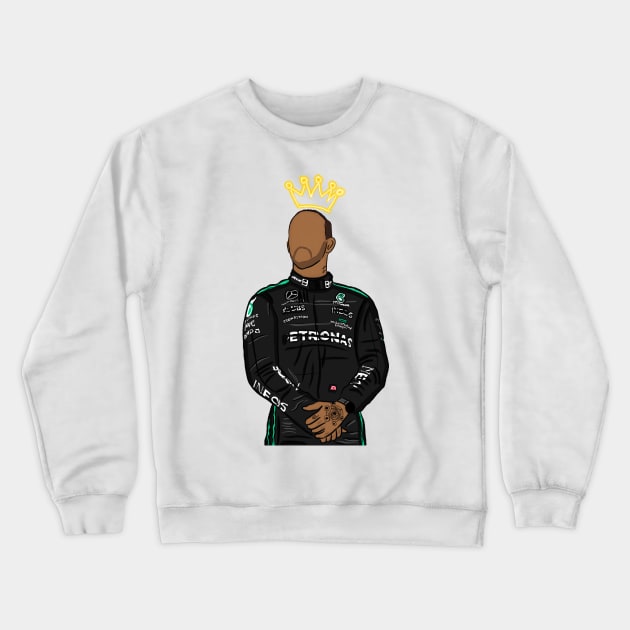 King Lewis Hamilton Crewneck Sweatshirt by artistbarcagirl